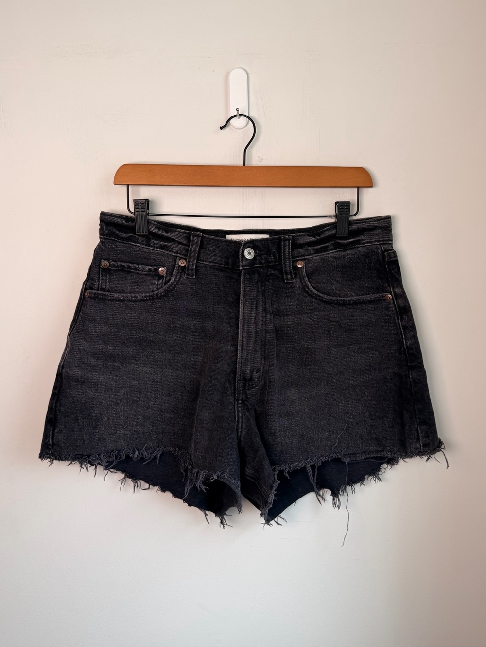 Abercrombie & Fitch Black Denim Jean Shorts - Picture 4 of 11